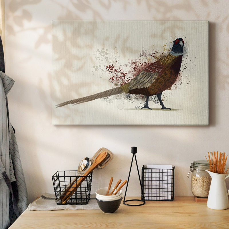 Toile tendue Pheasant Splash, H 12 po x l 18 po