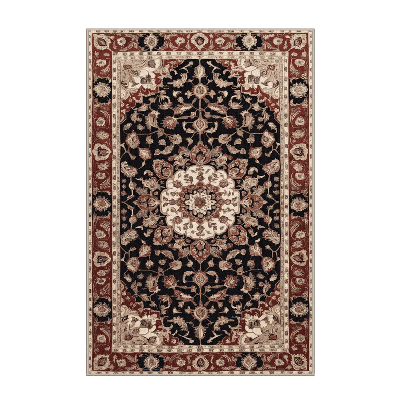 Machine Washable Persian Beige Area Rug, Runner 2' x 4'