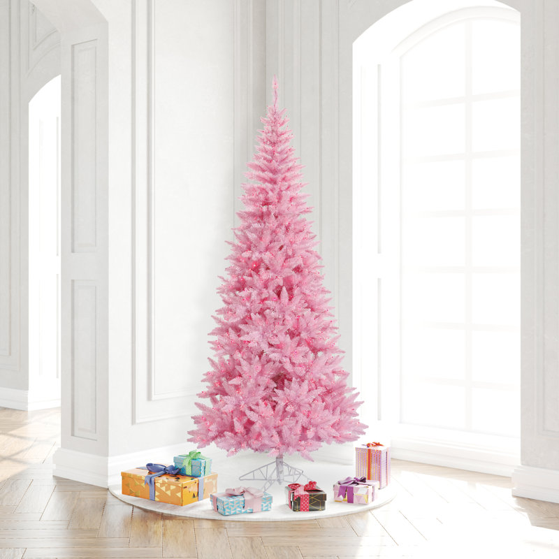 Sapin de Noël artificiel rose, 4,5 pi
