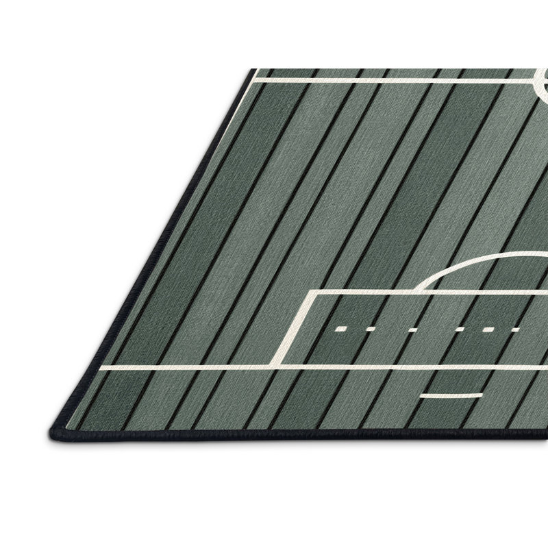 Washable Futsal Court Sports Area Rug, Rectangle 7' x 9'