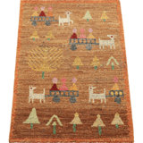 Burano Hand Knotted Wool Geometric Area Rug in Beige, Brown, Rust