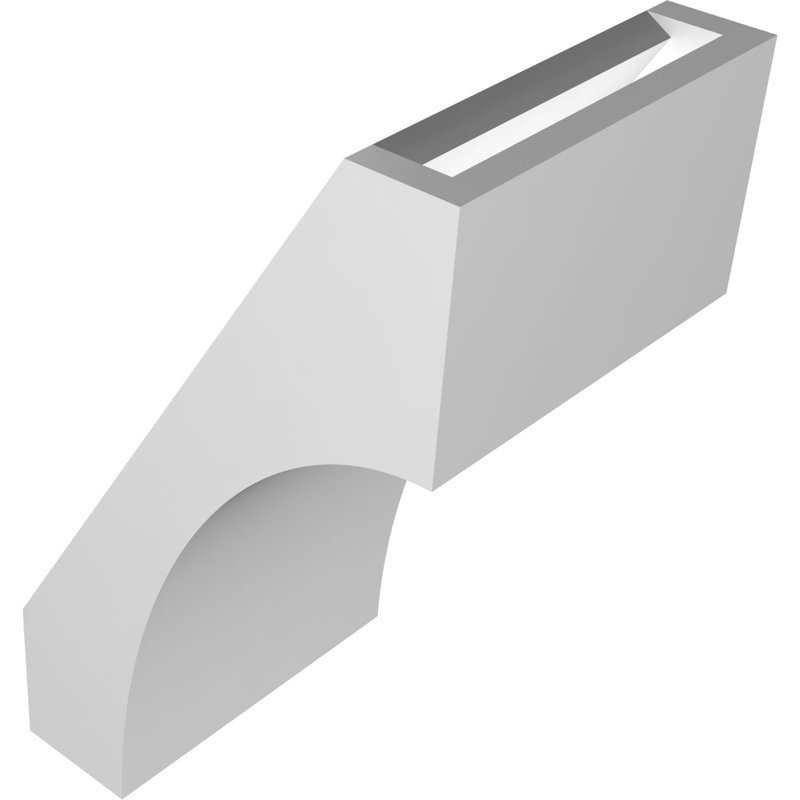 Attelle de genou en PVC de qualité architecturale Westlake, H 10 po x l 5 po x P 6 po
