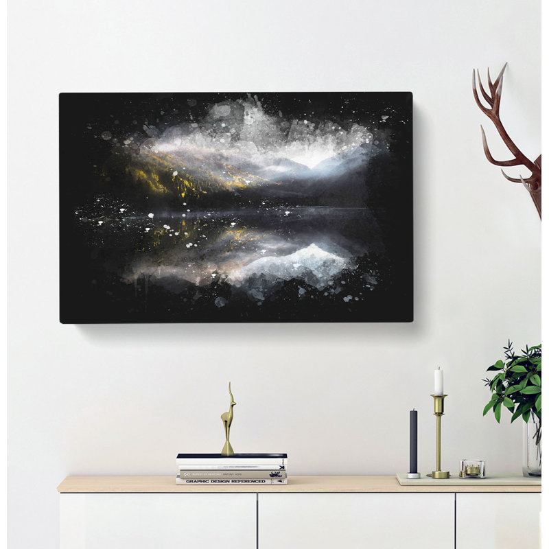 Antholzer See Lake Reflection - Wrapped Canvas, 40cm H x 60cm W x 4cm D