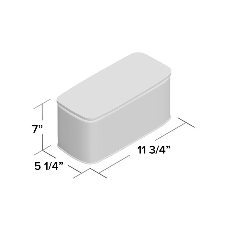 Cream Metal Bread Bin with Bamboo Lid