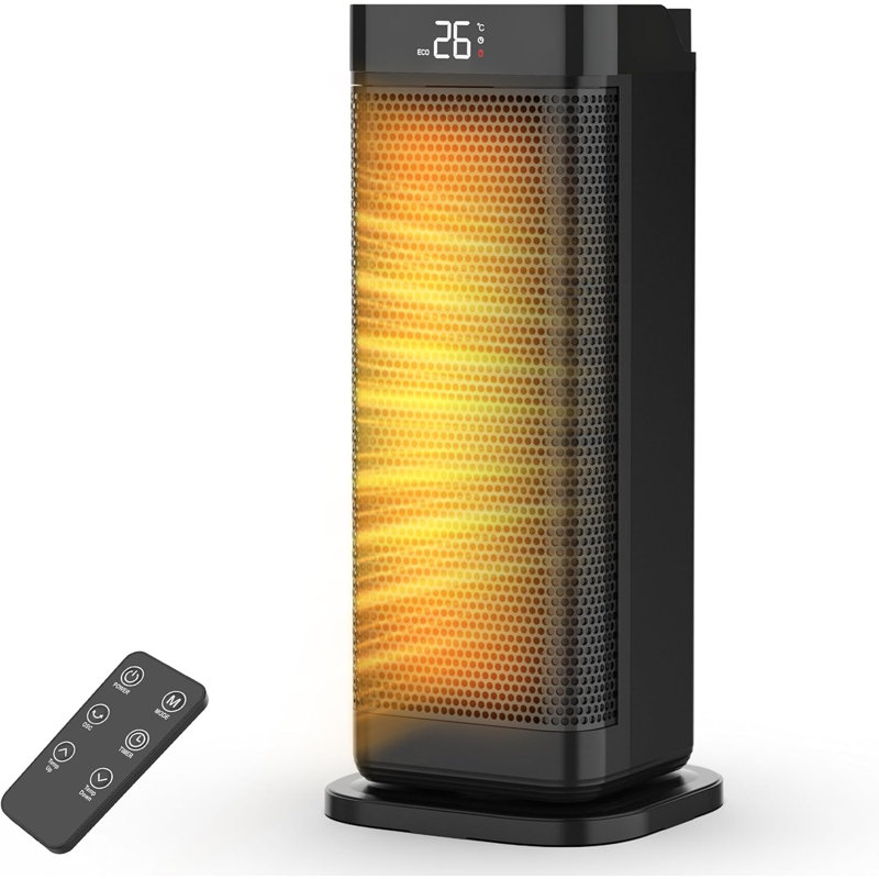 Air Pro 2000 W 1 BTU Electric High Efficiency Compact Space Heater, Black