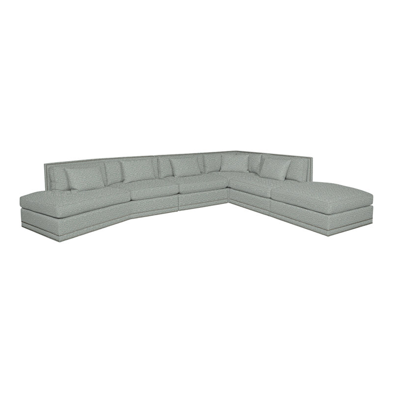 Michael Weiss 6-Piece Steadman II Sectional, Tuck Water, No