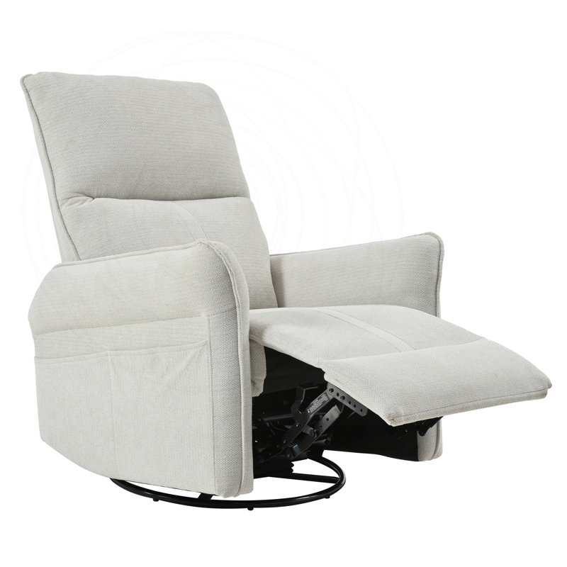 Fauteuil inclinable et pivotant à 360 ° avec anneau de traction et tissu rembourré