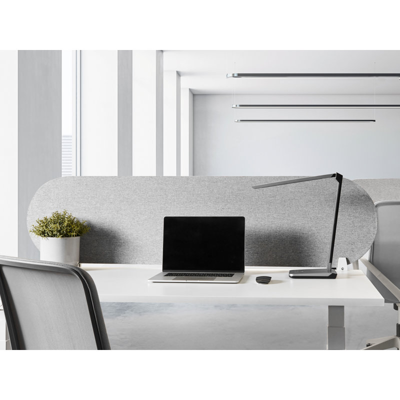 Grey Desk Dividers, Light Grey, 40cm H x 160cm L