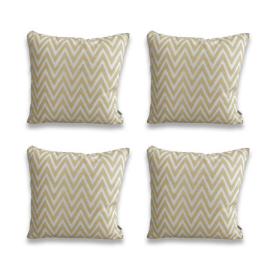 Ensemble de 4 taies d'oreiller extérieures imprimées sur fond blanc (ensemble de 4)