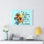 Gives You More Light Blue Flowers - Wrapped Canvas Print