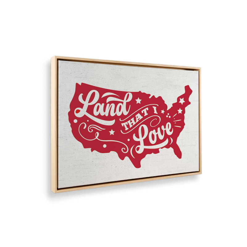 «Land That I Love» par Art, L 40 x H 30, Tanné, Toile avec cadre