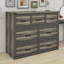Armoire lit escamotable Murphy avec station de charge, lit plateforme pliable multifonctionnel avec grand tiroir de rangement-318501195-318501188