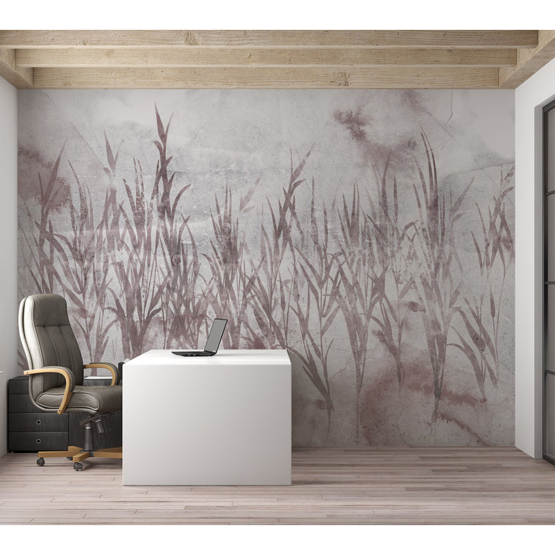 Murale botanique pelez et collez - Paysage sentimental, L 68 po x l 96 po