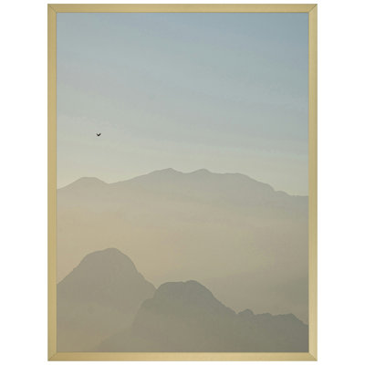 Cadre photo 4 x 6 en métal bronze gloire, moulure en métal de 0,625 pouce, verre et support inclus, cadre mural pour art, affiches ou photos, cadre