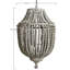 Lustre en perles de bois drapé-45450634