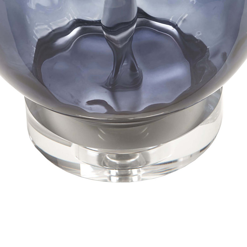 Ombre Glass Table Lamp, Dark Blue