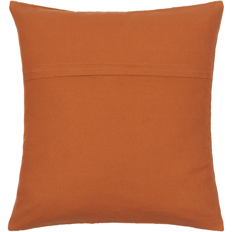 Geometric Cotton Throw Pillow, 18" x 18", Brick Red/Dusty Pink, Polyester