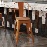 Britian All-Weather Commercial Counter Stool with Removable Back & Poly Resin Seat