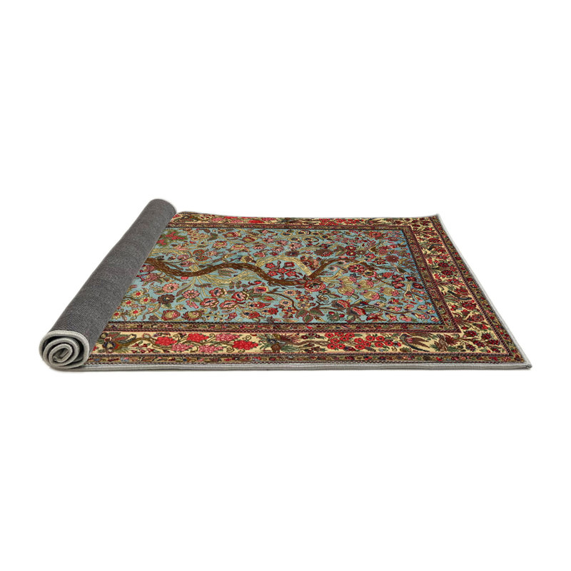 Lache Floral Indoor Rug, Round 4'