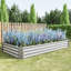 Lit surélevé en métal pour jardin - 7,6 x 3,7 x 0,98 pi, revêtement rouille, encourage la croissance des plantes 7,6 x 3,7 x 0,98 pi-631222931