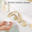 2-Handle Bathroom Sink Faucet With Drain, Brushed Nickel-125231574