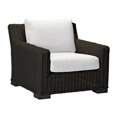 Rustic Wicker Patio Armchair (No Cushions)