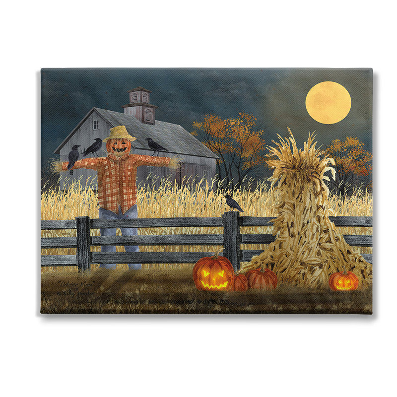 «Scarecrow Farm Landscape» par Billy Jacobs, H 30 po x l 40 po