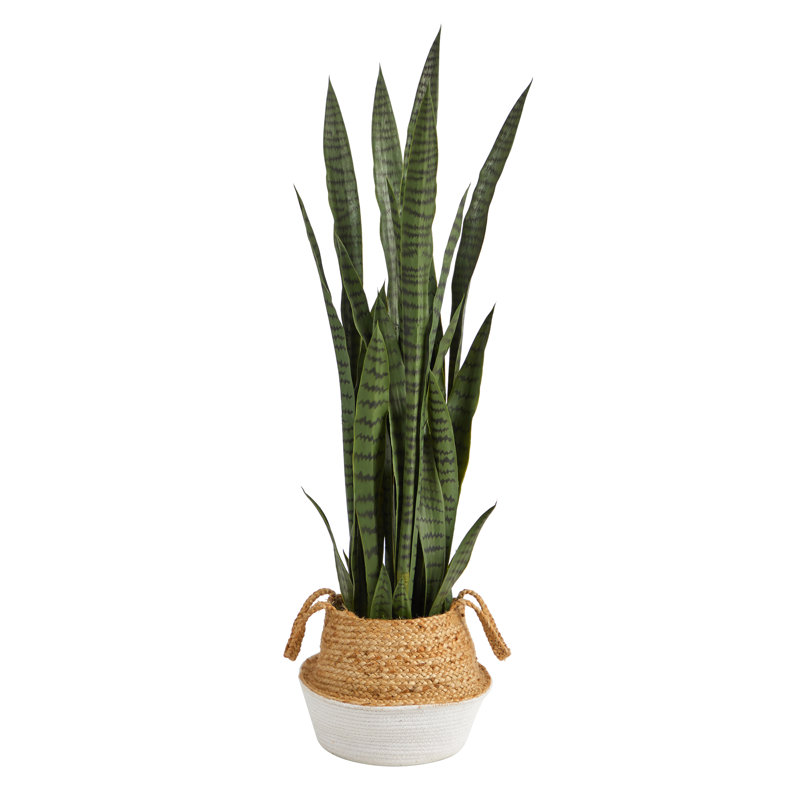 Plante artificielle 46 po en pot, Blanc