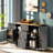 Jerilynn Rolling Kitchen Island with Solid Wood Top, Pull Out Shelves and Three Drawers-2119394466