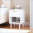 22.83'' H Modern White Nightstand With One Drawer And Open Shelf