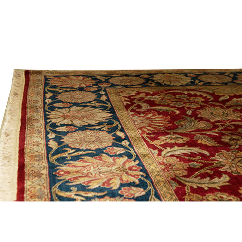 Tapis rouge et rouge noué à la main de haute qualité