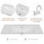 Meuble-lavabo sur pied simple 36 po avec plateau en céramique Khasim-547808497