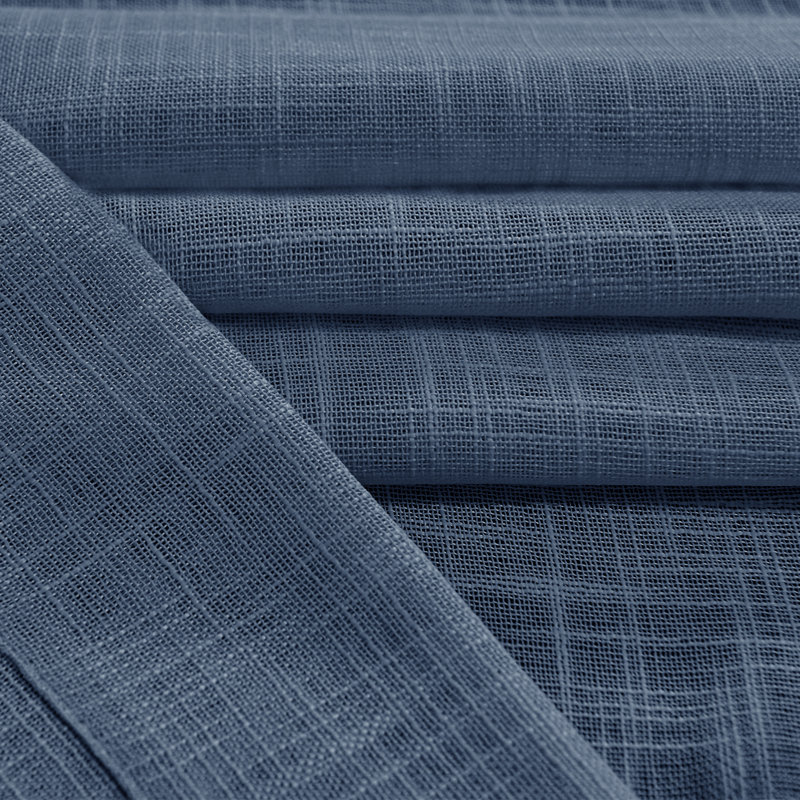 Ensemble de panneaux de rideaux diaphanes pour salon, Bleu marine, l 52" x L 63"