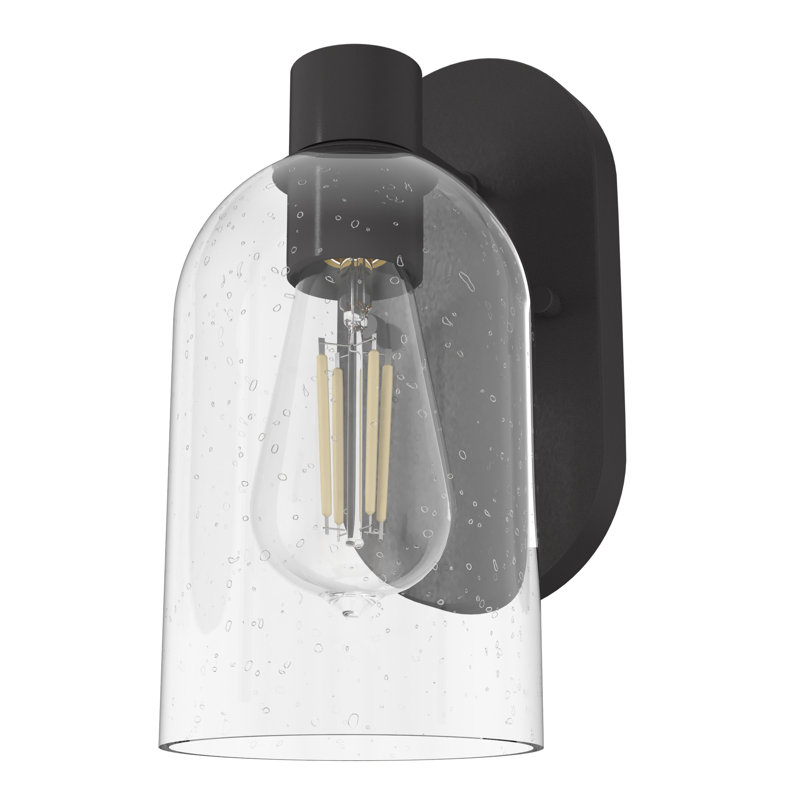 Hunter Lochemeade Noble Bronze 1 Light Sconce Wall Light Fixture, Clear, Noble Bronze