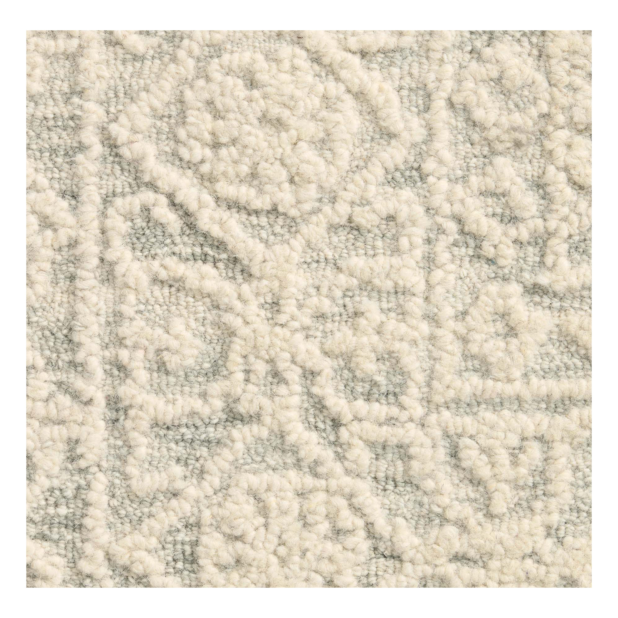 Albie Handmade Wool Mist/Ivory Rug, Rectangle 2'3" x 3'9"
