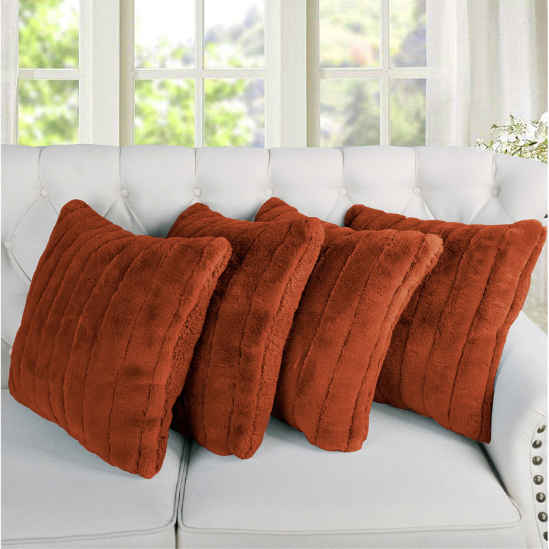 Super Mink Square Pillow Cover, Umber