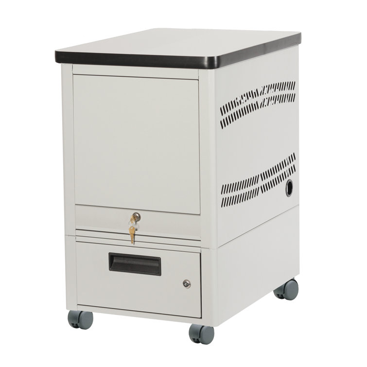 28.06'' H x 14.75'' W Laptop/Tablet Storage Cart with Wheels