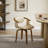 Wathen Faux Leather Upholstered Bentwood Swivel Accent Armchair-1404771548