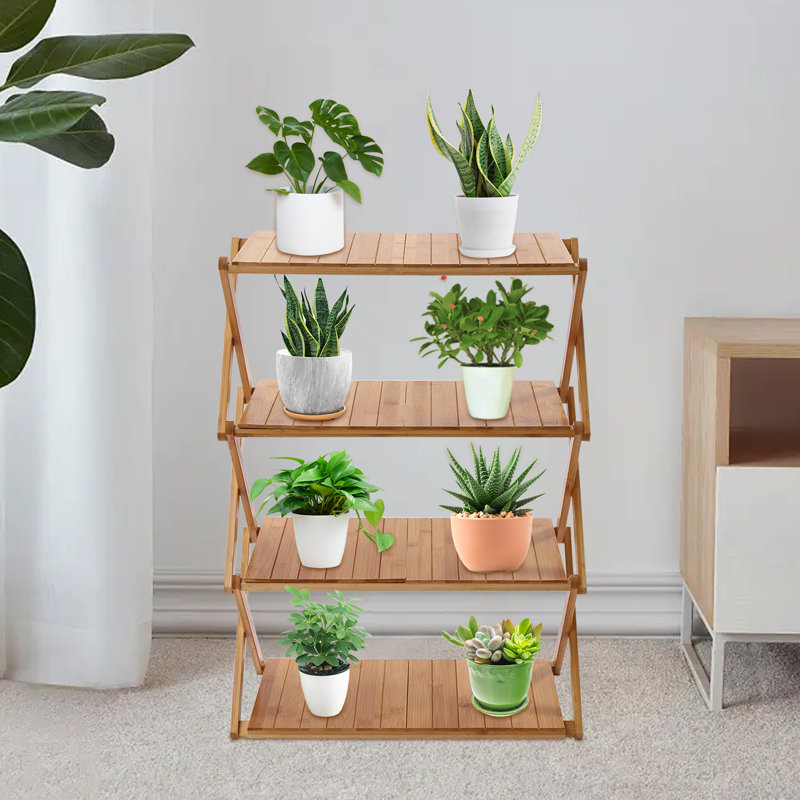 Alissone Assembly-free Solid Wood Storage Rack (26.8'' H x 19.7'' W x 9.8'' D)