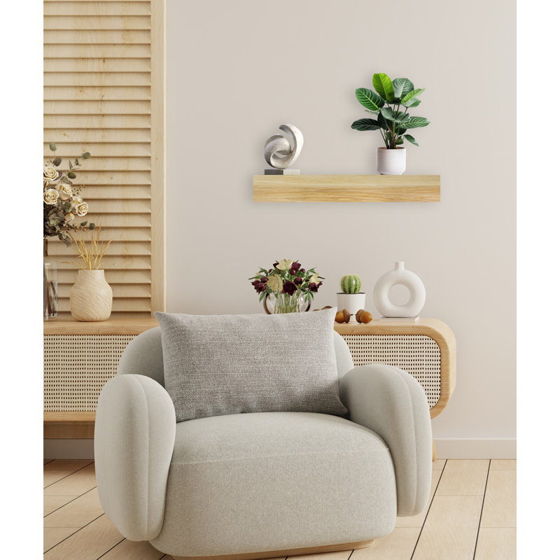 Tablette décorative Burdgick, Naturel, H 5 po x l 29 po x P 6 po