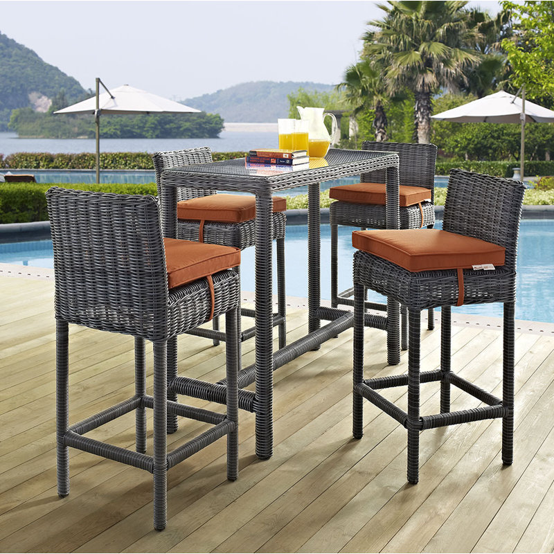 Tabouret de bar Modway Invite, Toile Sunbrella® toscan