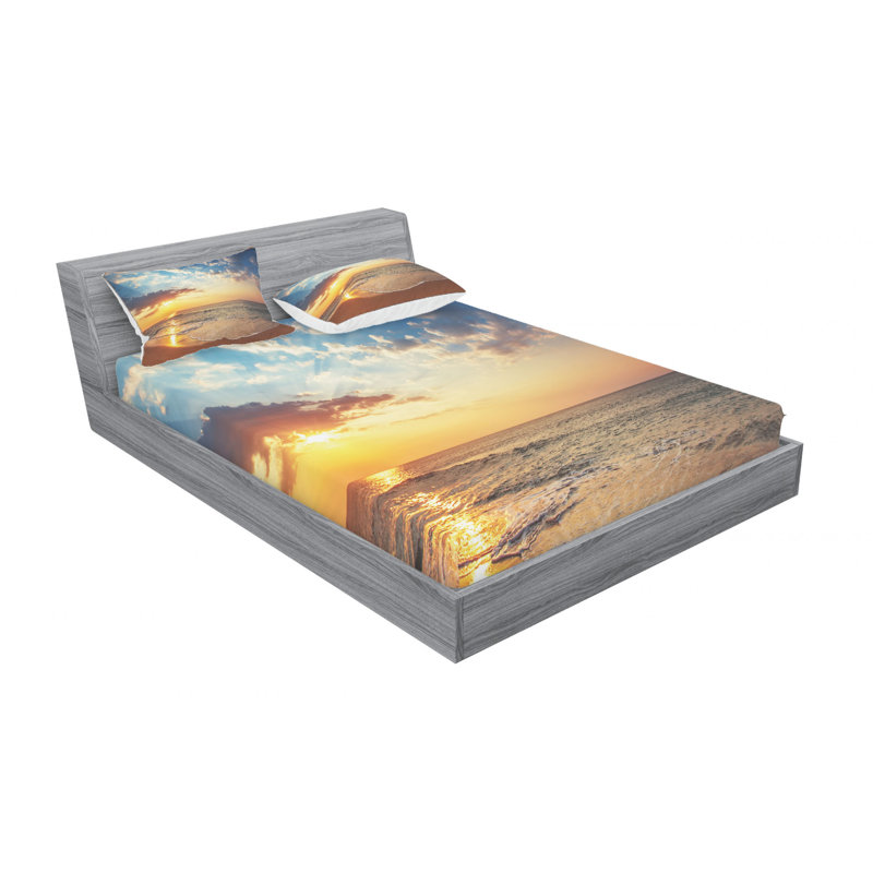 Microfiber Sheet Set, Queen Sheet Set with Fitted Sheet