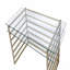 Bureau en verre transparent et bureau à finition or antique
