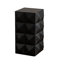 Grande table d'appoint de 23,21 po de style rétro, en bois noir, avec motif en sapin et hauteur-616361012