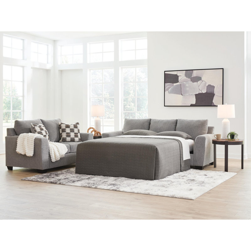 Grand canapé-lit Merriwood, Grey Polyester