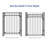 60'' H x 48'' W Black Metal Gate