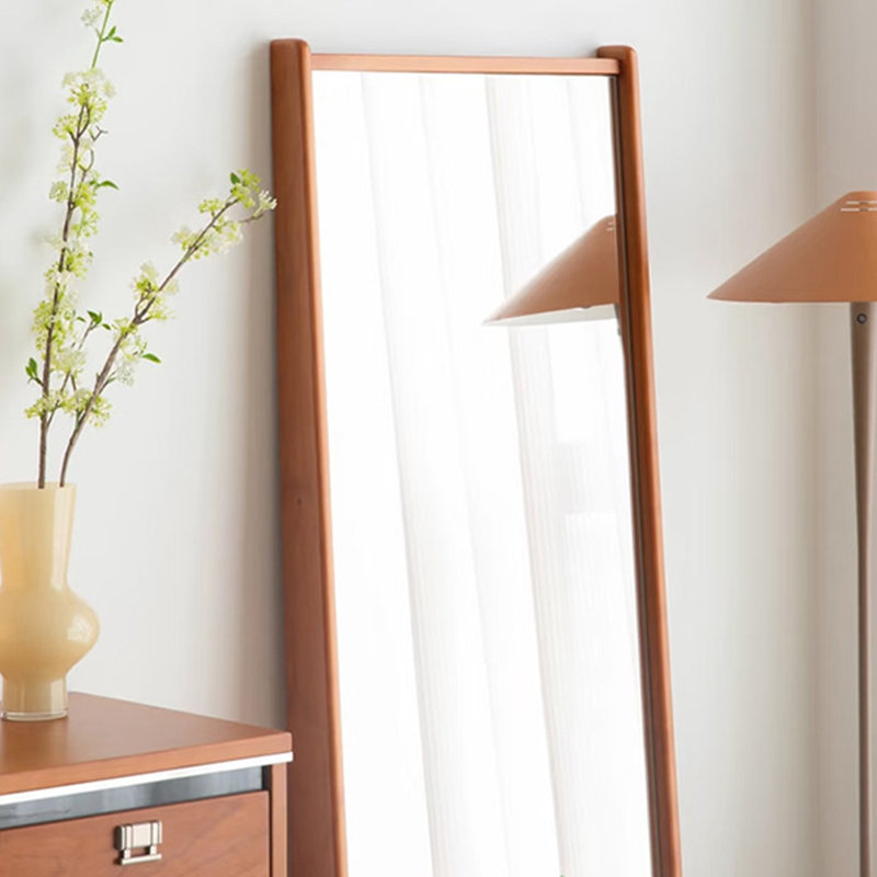 Rectangle Solid Wood Full Length Mirrors, Brown