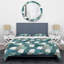 Ensemble de housse de couette en microfibre vert / blanc 2 pièces-2127978597