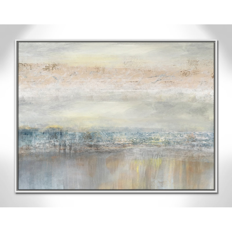 Electra From A Distance by Nan - Painting Print, Picture Framed Canvas, 31.5" H x 41.5" W, Black