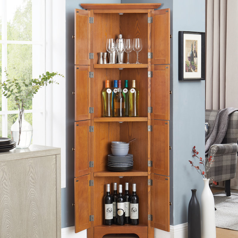 Armoire à 4 coins 4 pièces - Maximisez l'espace de rangement de couleur chêne antique pour la chambre à coucher
